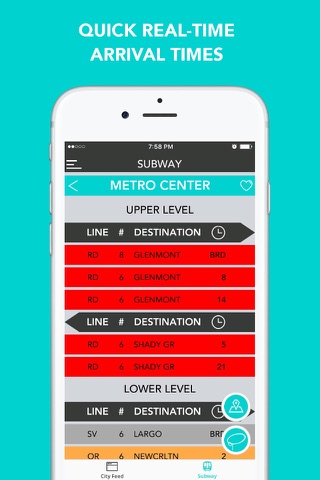 CitySlqr: DC Metro WMATA Transit & Travel App screenshot 4