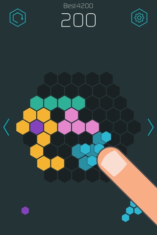 1010 hex and square Colorful World for Tetris! screenshot 2
