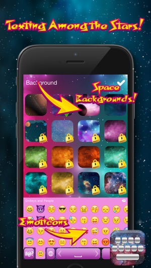 太空鍵盤免費 – 自訂銀河星星主題iPhone美麗字体(圖4)-速報App
