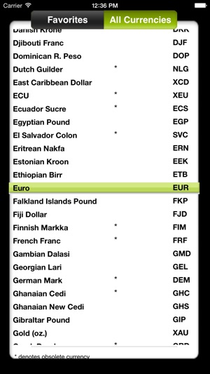 Currency Converter On The Iphone Screenshots