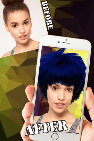 Ombre Hair Salon Edit.or – Change Your Hairstyle & Color To Create Make.over Photo Montage.s screenshot 4