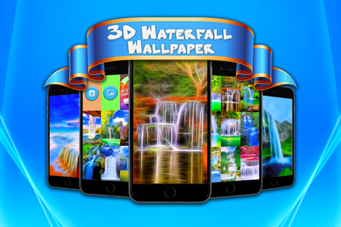 3D Waterfall Wallpaper – Cool Fractal Nature Background.s & Retina Lock Screen.s screenshot 3