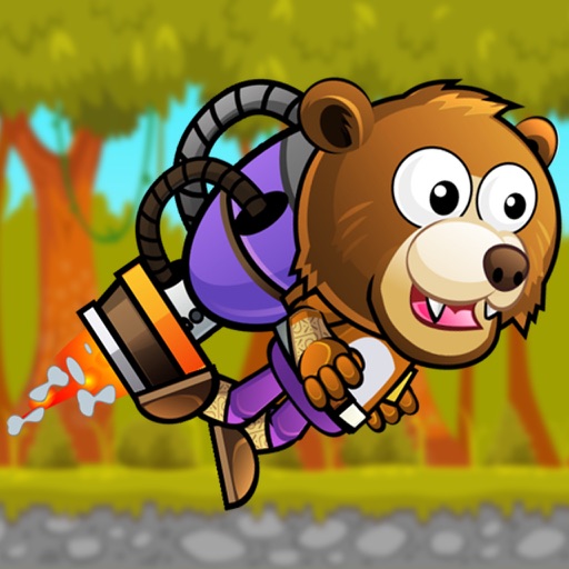 Jetpack Bear Game Icon