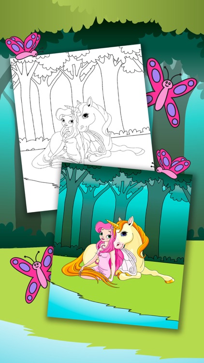Fairy Coloring Book – Color and Paint Drawings of Fairies Educational Game for Kids Premium