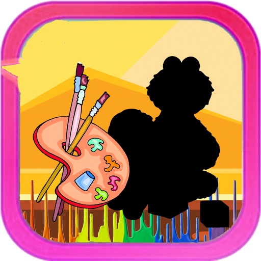 Coloring Book Kids Elmo And Friend Paint Edition Icon