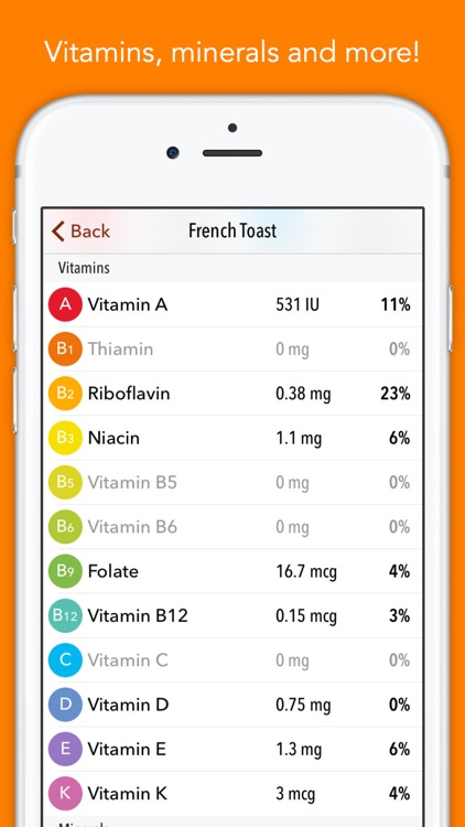 Nutrients - Nutrition facts for foods and recipes screenshot-4