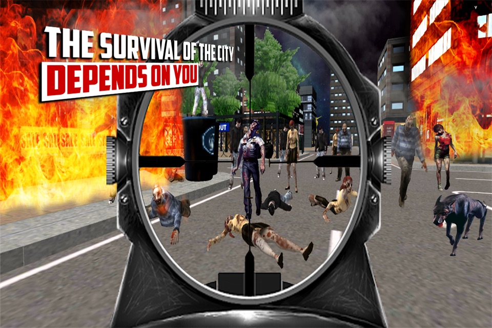 City Hunter Zombie Killing Game : Best Zombie Hunter Sniper Shooting game of 2016 screenshot 2