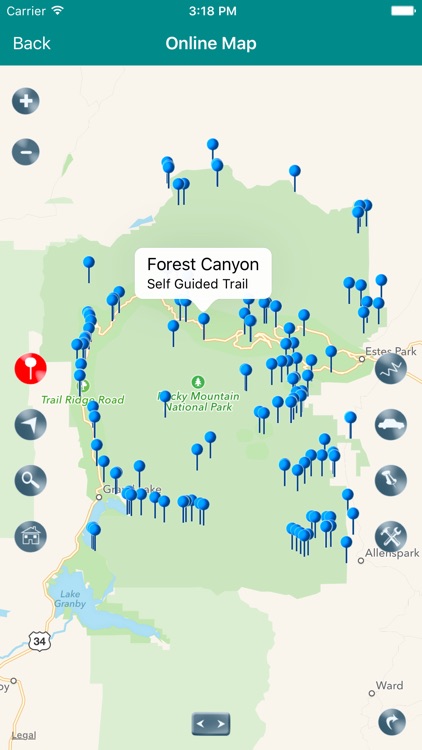 Rocky Mountain National Park Map