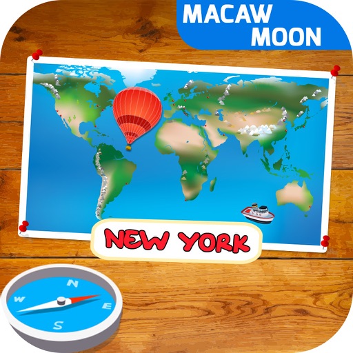Puzzle! World: Learning city with flashcards - Macaw Moon Icon