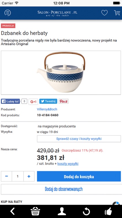 Salon Porcelany e-shop screenshot-3