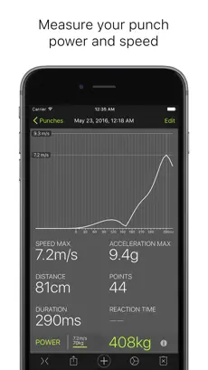 Captura de Pantalla 1 Punches - measuring power and speed iphone