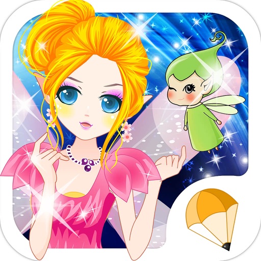 可爱小精灵 - 花仙子女生儿童化妆换装沙龙小游戏免费 icon