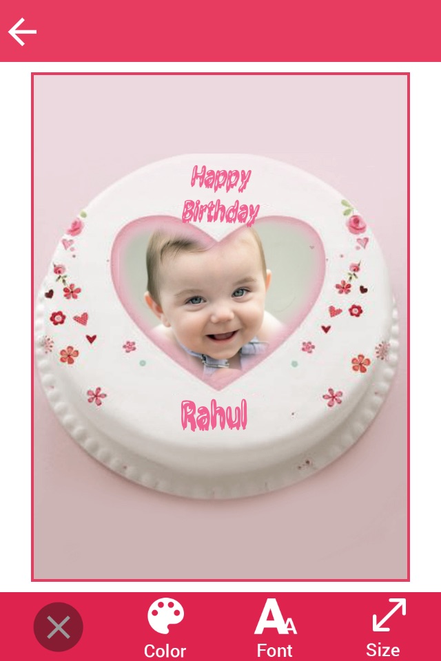 Name and Photo on Birthday Cake screenshot 4