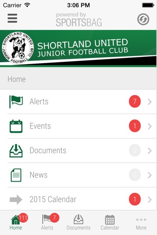 Shortland United Junior Football Club - Sportsbag screenshot 2