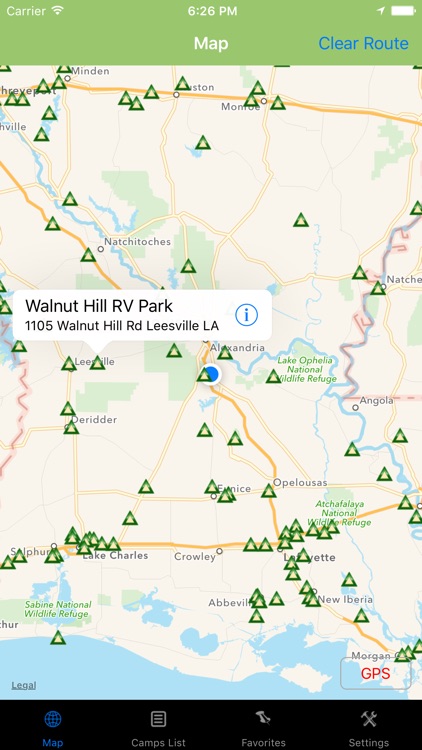 Louisiana – Camping & RV spots