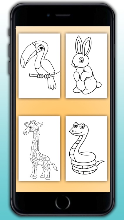 Color Wild Animals - coloring book for kids 3 8 years old