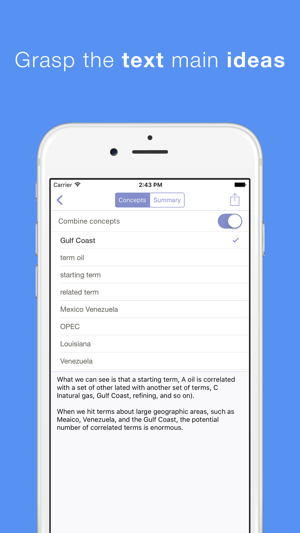 Conceptmeister Free - document summarizer and, concepts extr(圖2)-速報App