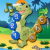 Kids Dinosaur Join and Connect the Dots Puzzles - Rex teaches the ABC numbers and counting