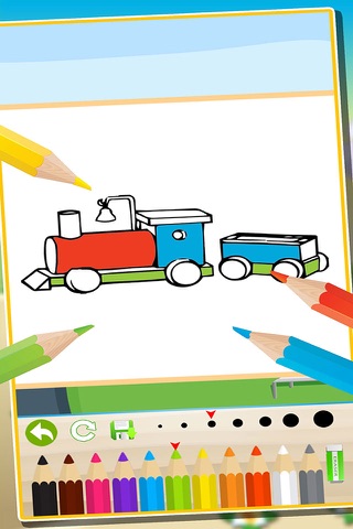 Train & Airplane Printable Coloring Pages For Kids screenshot 2