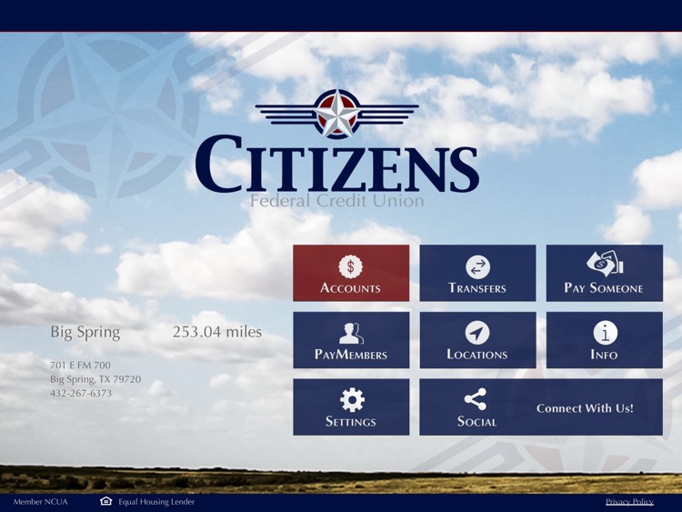 Citizens FCU Mobile for iPad