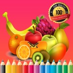 Fruit Vegetable Paint and Coloring Book Learning Skill The Best of Fun Games Free For Kids