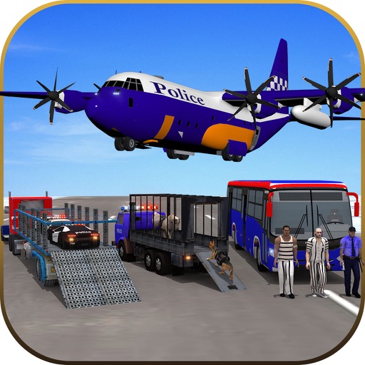 Police Airplane Transporter – Dog, Horse & Prisoner Cargo Simulator Pro