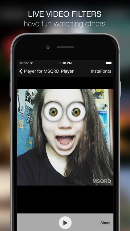 Player for MSQRD - Funniest Live Face Swap Videos