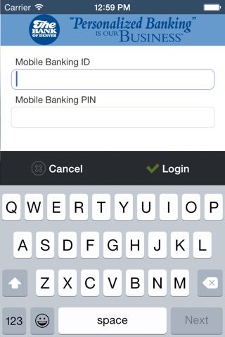 The Bank of Denver Mobile screenshot 2