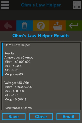 Ohms Law Helper screenshot 3