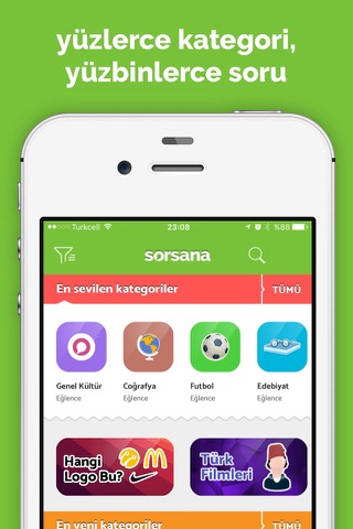 Sorsana - Gerçek zamanlı sosyal bilgi yarışması screenshot 2
