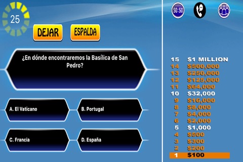 Millonario juego - Español screenshot 2