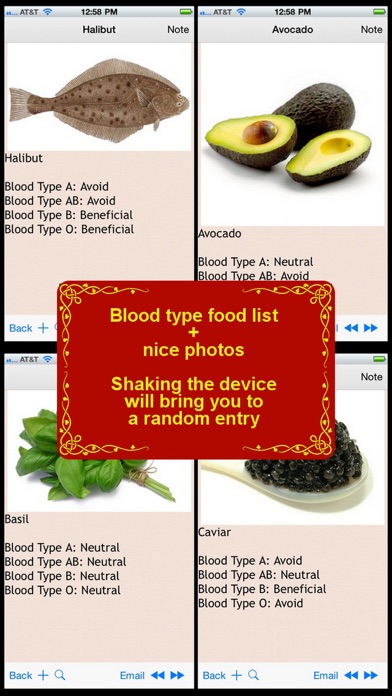 The Blood Type Diet Food List 600+ Screenshot 2