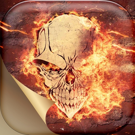 Fire Skull Wallpapers & Themes – Spooky Skeleton Backgrounds for Lock and Home Screen icon