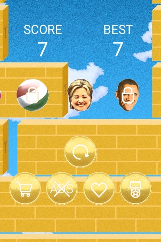 Hillary Trump Wall Jump Game screenshot 3