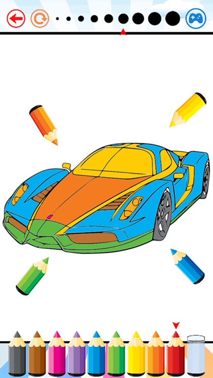 Sports Car Racing Coloring Book - Drawing and Painting Vehicles Game HD, All In 1 Series Free For Kid