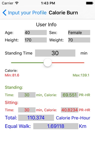 My Calorie Converter screenshot 2