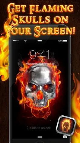 Game screenshot Skull on Fire Wallpapers – Cool Background Pictures and Scary Lock Screen Theme.s hack