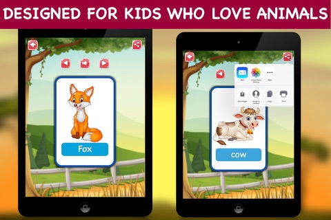 Animals Flash Cards - Educational Animal Games screenshot 4