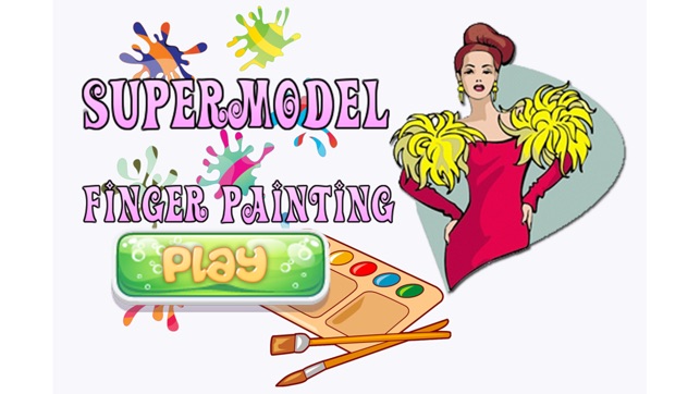 Supermodel finger painting for kids