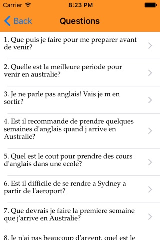 Let's Go to Australia. Guide Question Response pour Backpackers Francais et Belge. screenshot 2