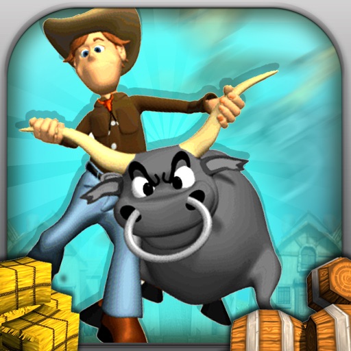 3d black bull stampede run- A fun infinite Running game icon