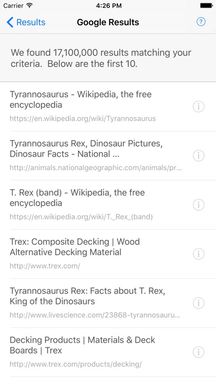 TM-rex - trademark search of USPTO database, Google, and GoDaddy
