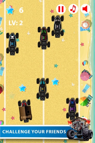 Monster Buggy Racing - Crazy beach truck driving simulator games for kindergarten boys and girls screenshot 3