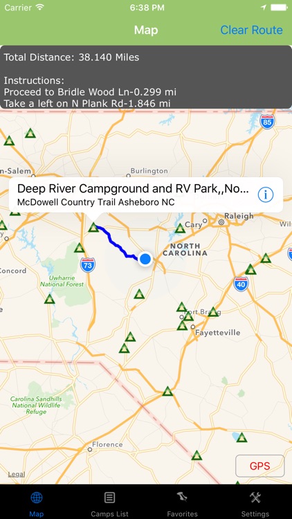 North Carolina – Camping & RV spots