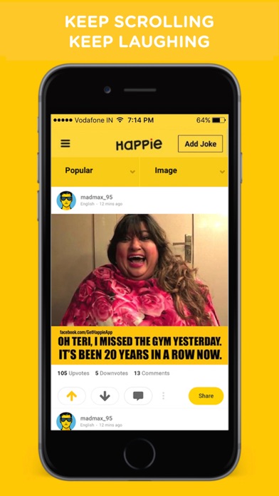 How to cancel & delete Happie - Jokes, Funny Jokes App from iphone & ipad 2