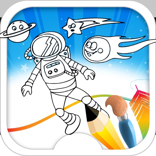 Drawing Book - Space Coloring Icon