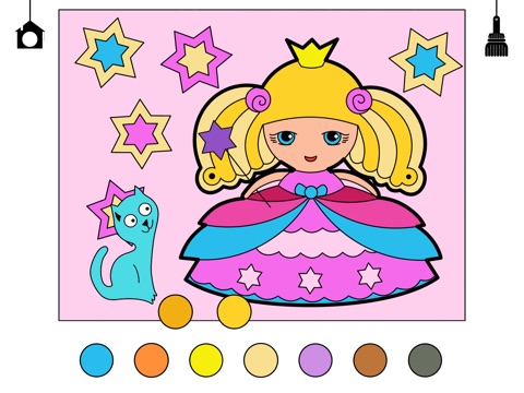 Super Simple Coloring Book: Animals & Little Princesses - Educational Learning Game For Kids & Toddlers screenshot 2