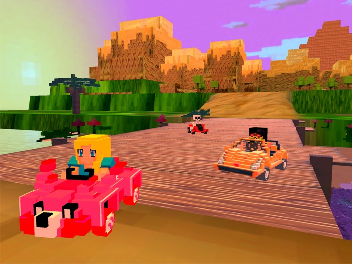 3D Super Block Kart - Blocky Pixel Go-Kart Road Racing Game Pro