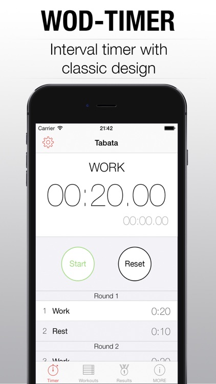 WOD Timer - interval tabata timer for training and round hiit wod