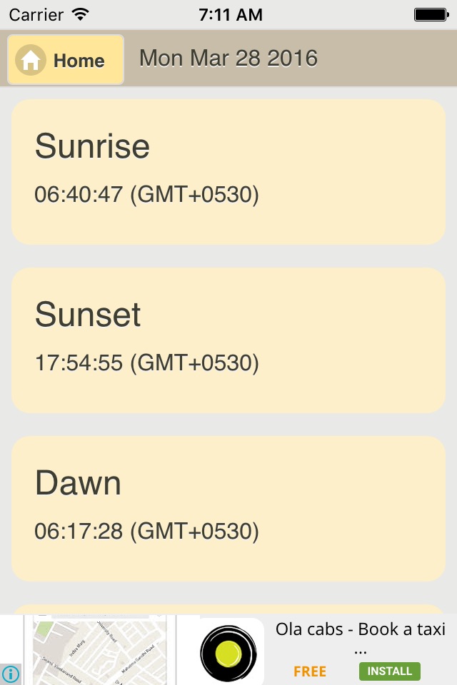 Sunrise Sunset Calc screenshot 3
